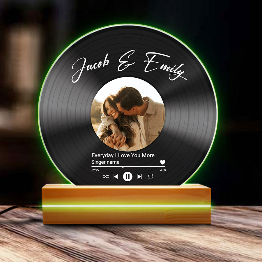Men’s Personalized Valentines Gifts | Custom Vinyl Record Plaque