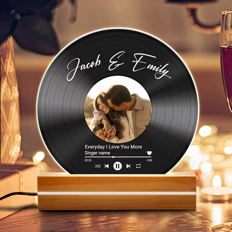 Men’s Personalized Valentines Gifts | Custom Vinyl Record Plaque