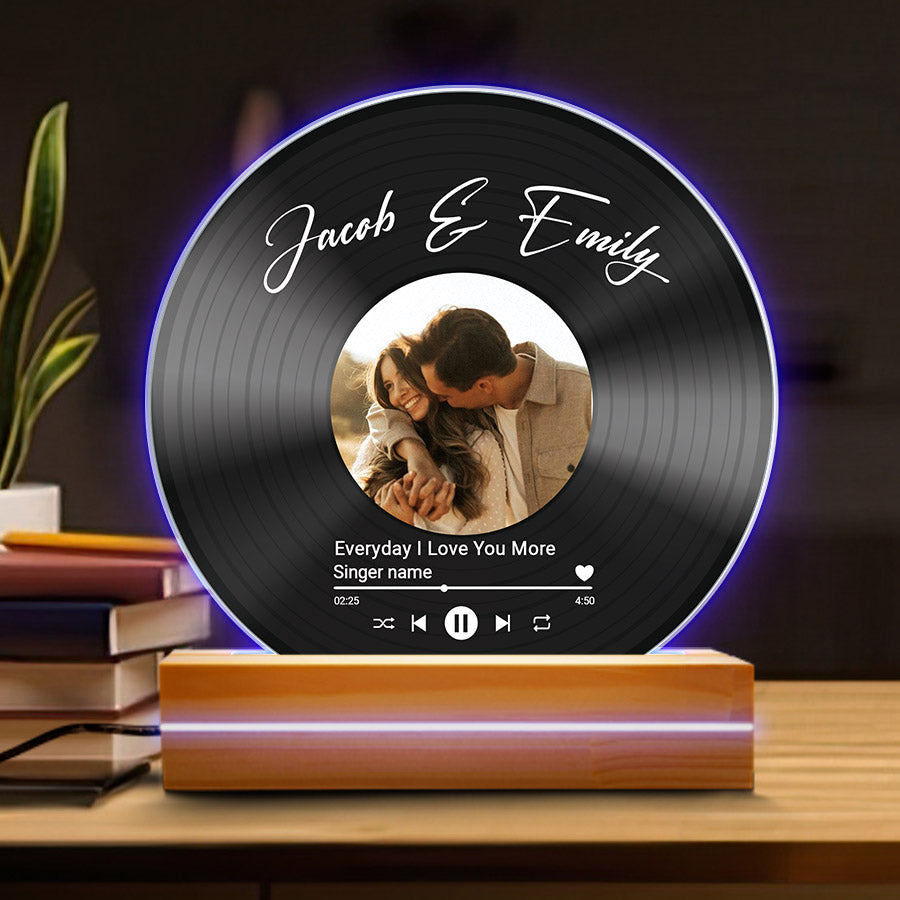 Men’s Personalized Valentines Gifts | Custom Vinyl Record Plaque