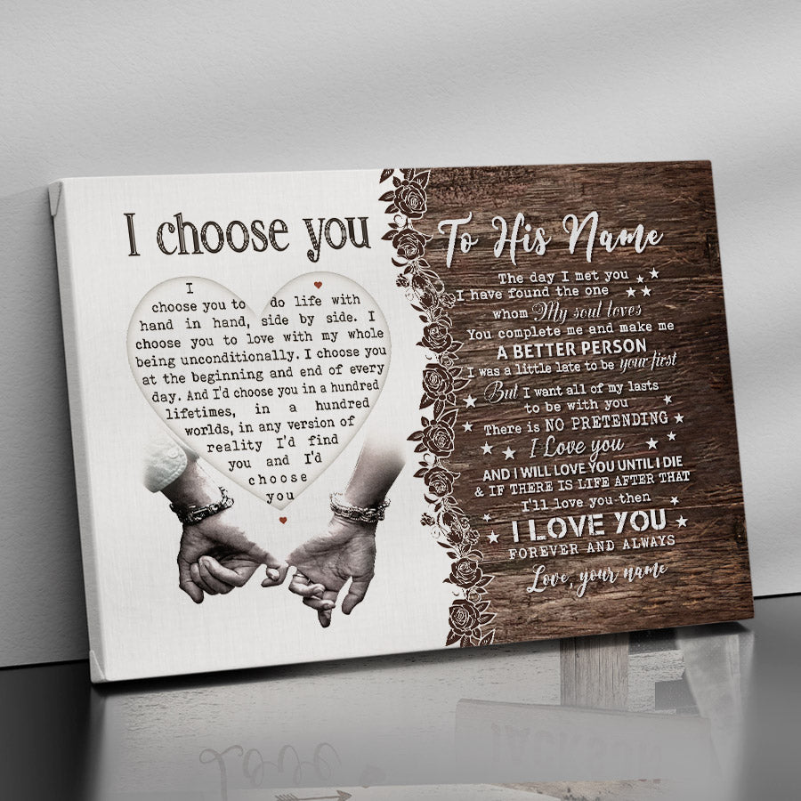 Mens Personalized Valentines Gifts | Custom Canvas Prints