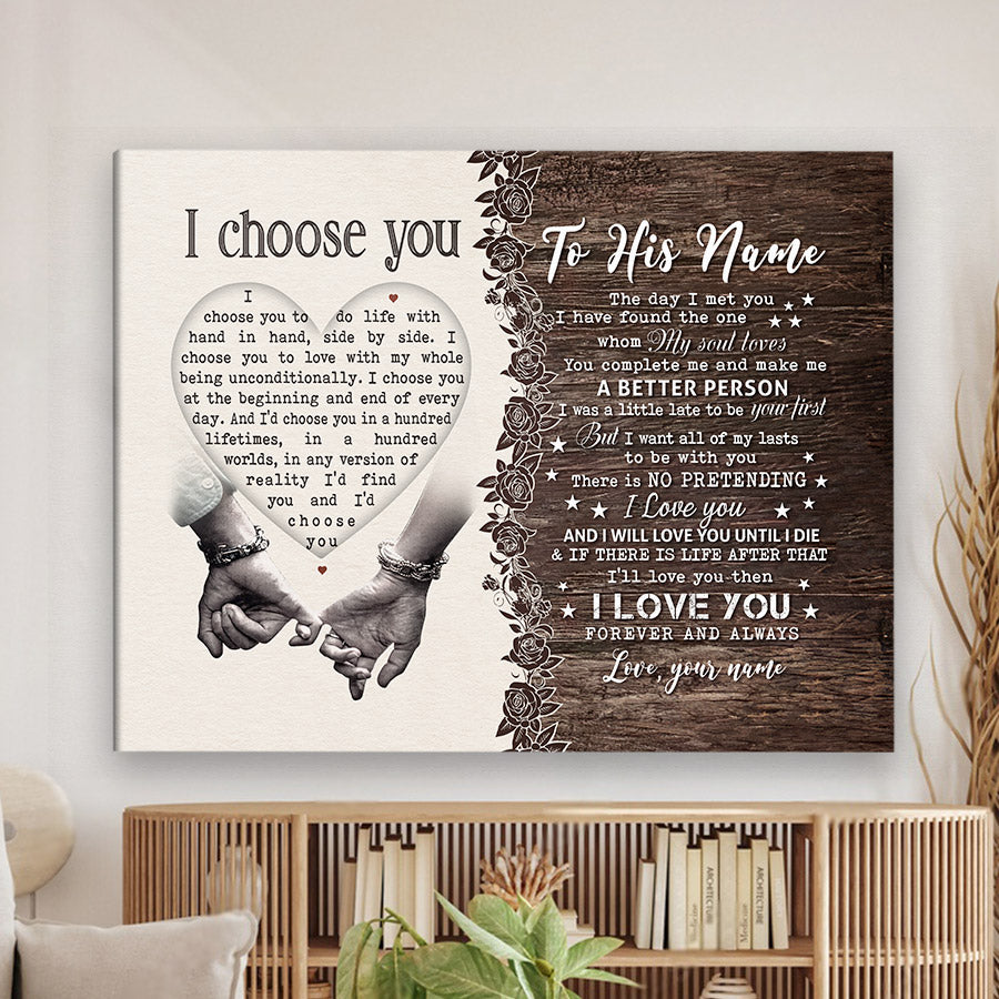 Mens Personalized Valentines Gifts | Custom Canvas Prints