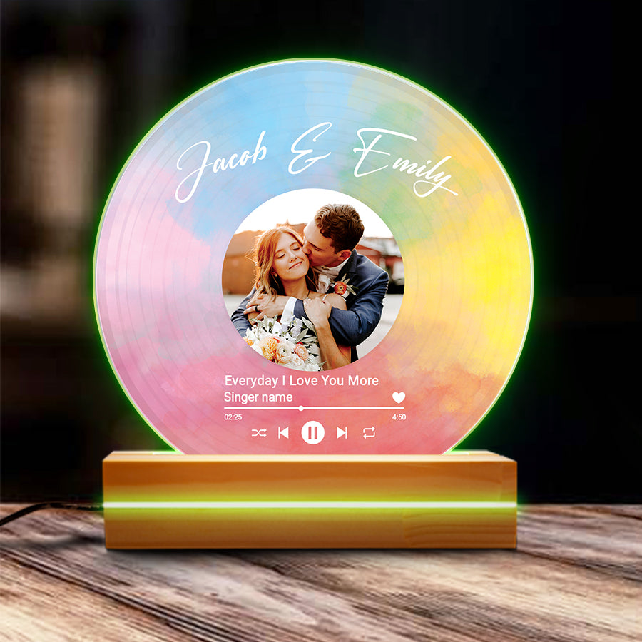 Mens Personalized Valentines Gifts | Custom Vinyl Record Plaque