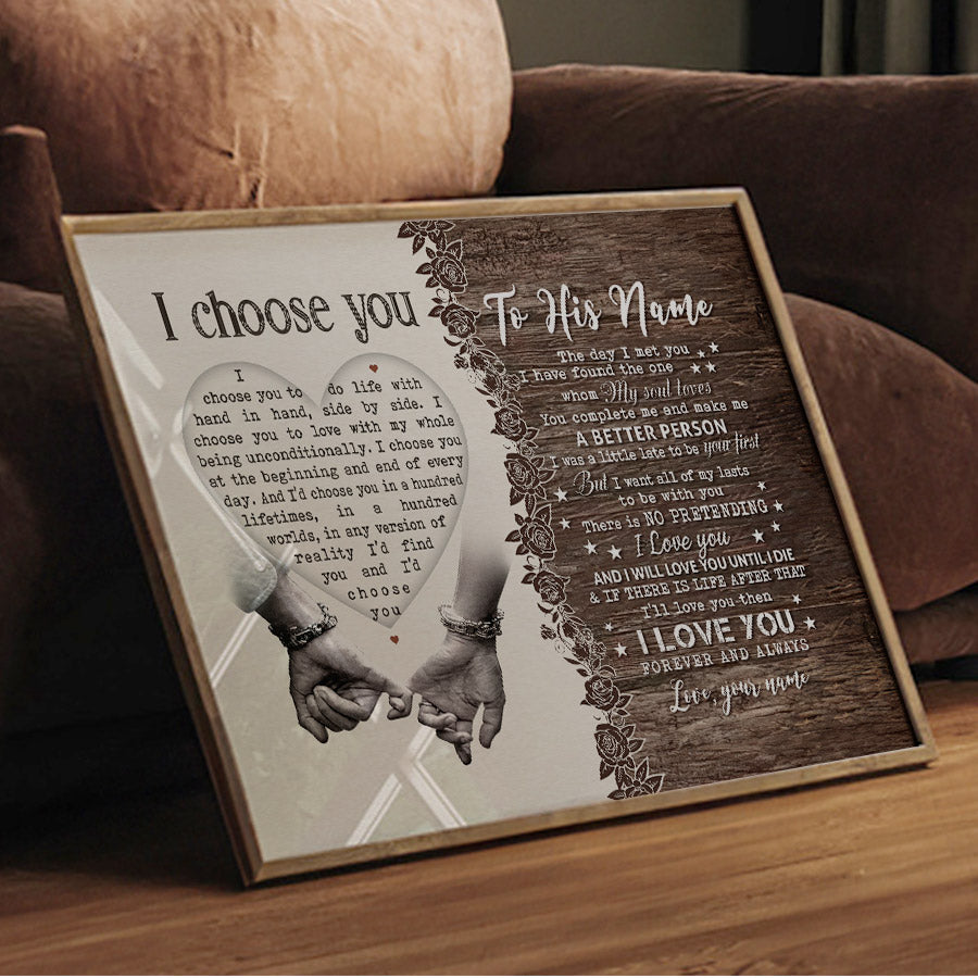 Mens Personalized Valentines Gifts | Custom Canvas Prints