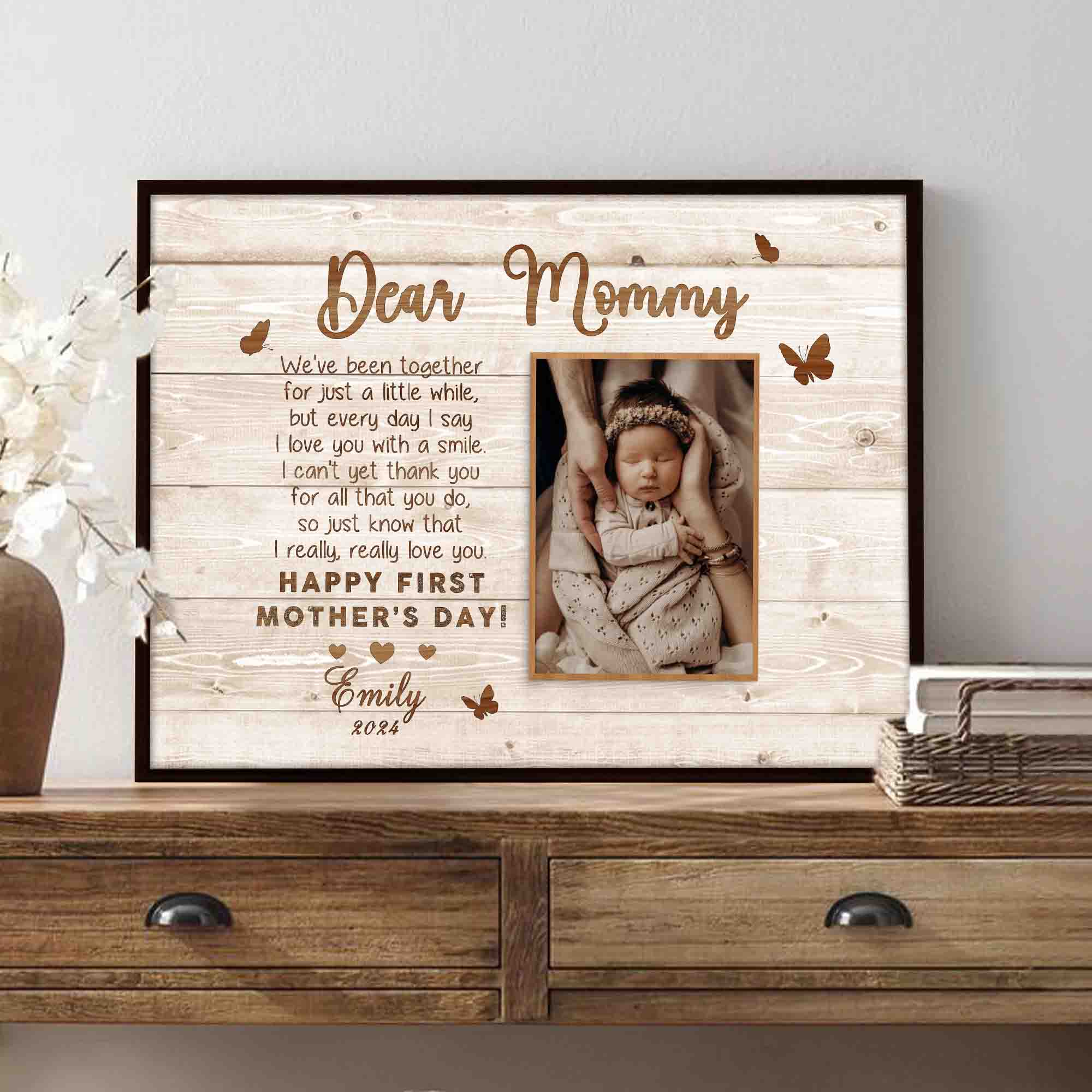 Mother’s Day Gifts For First Time Moms | Dear Mommy Custom Photo Canvas Mothers Day Gifts