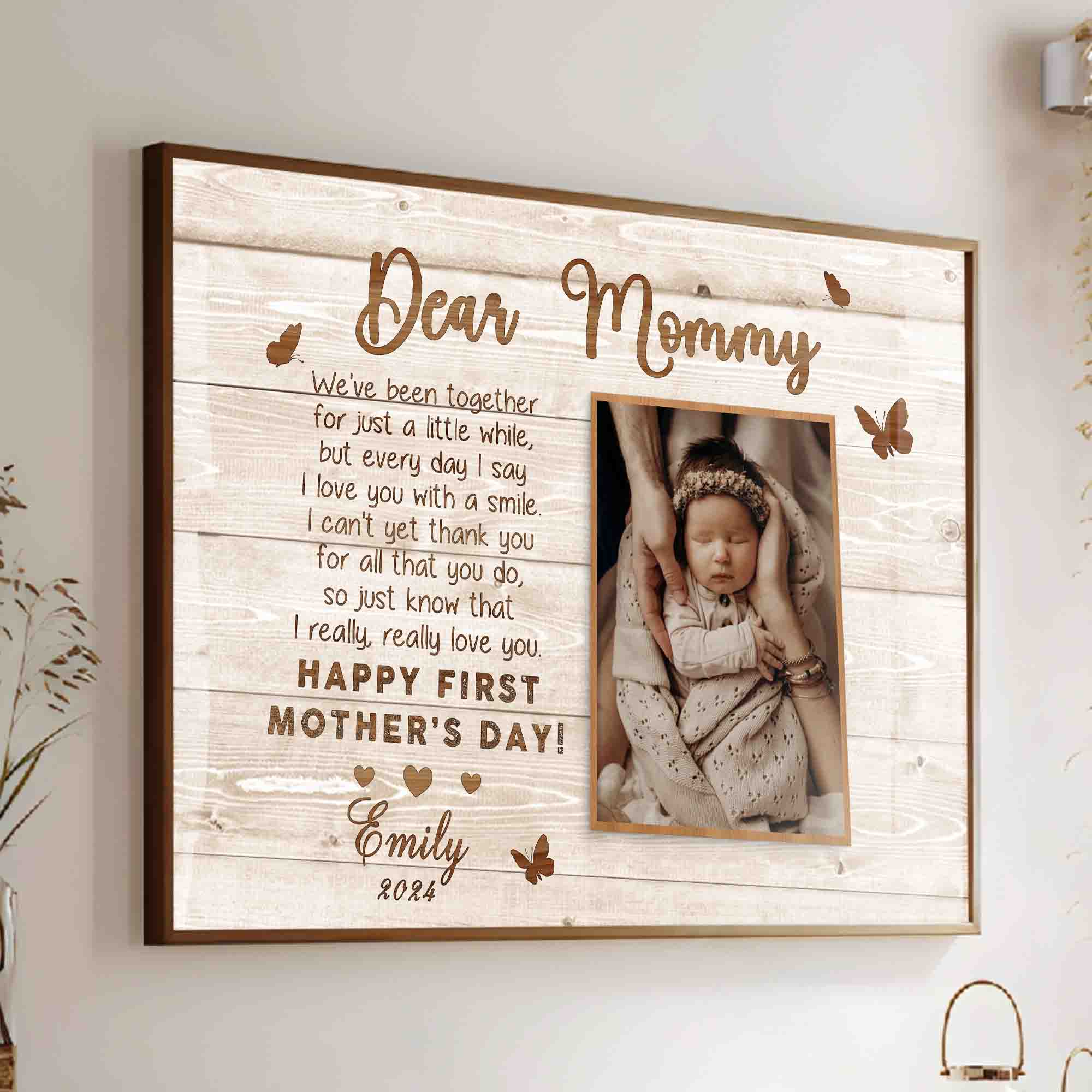 Mother’s Day Gifts For First Time Moms | Dear Mommy Custom Photo Canvas Mothers Day Gifts