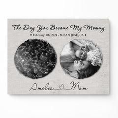 Mother’s Day Gifts For First Time Moms | Custom Star Map Mother’s Day Canvas Art
