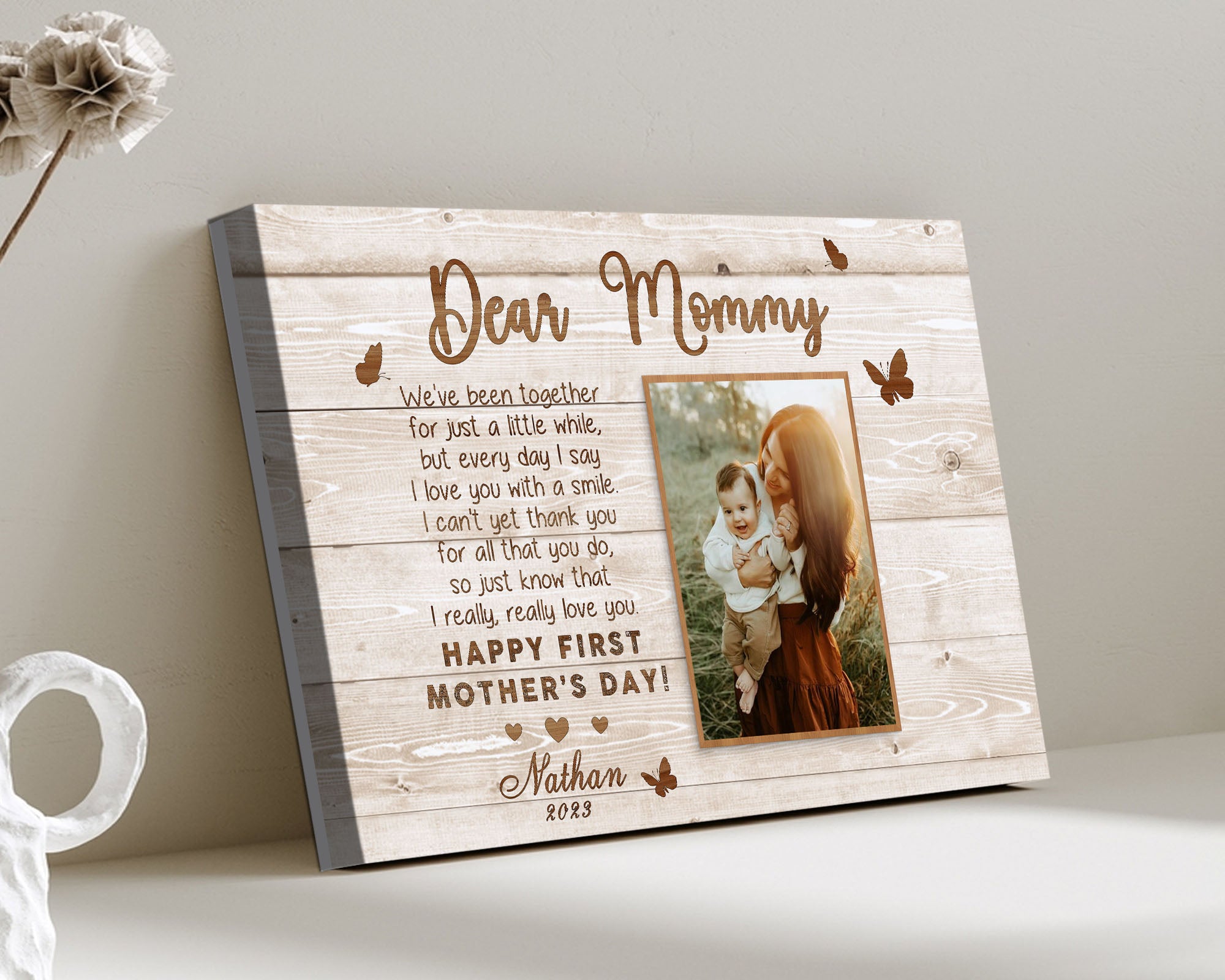 Mother’s Day Gifts For New Moms | Dear Mommy Mothers Day Gift Canvas