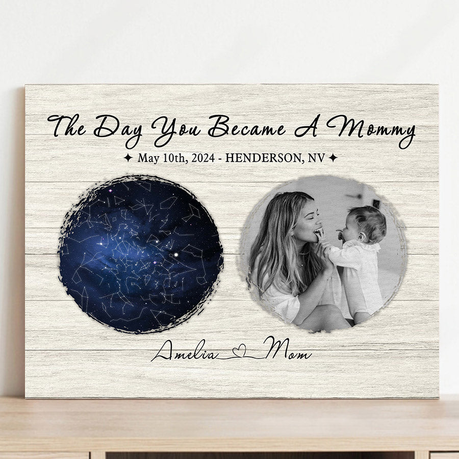 Mother’s Day Gifts For New Moms | Custom Star Map Canvas Prints For Mother’s Day