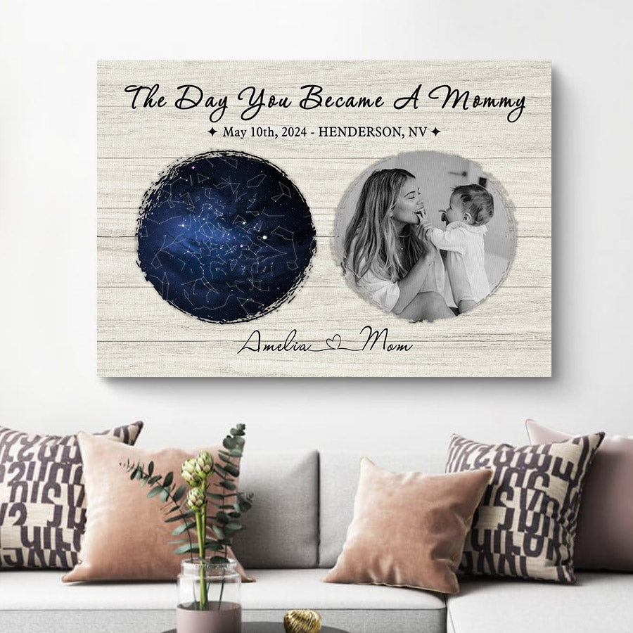 Mother’s Day Gifts For New Moms | Custom Star Map Canvas Prints For Mother’s Day