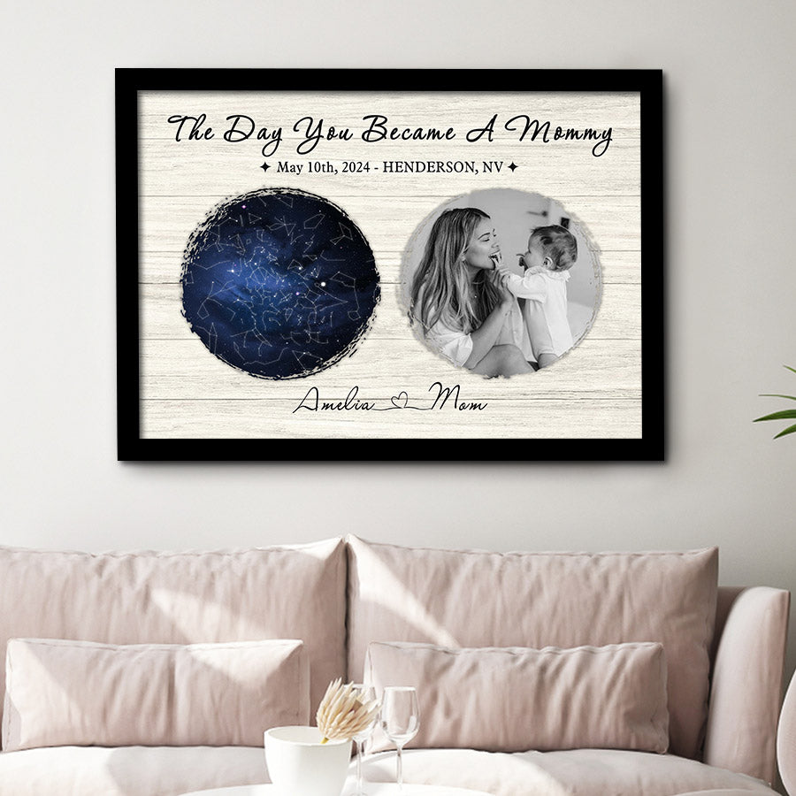 Mother’s Day Gifts For New Moms | Custom Star Map Canvas Prints For Mother’s Day