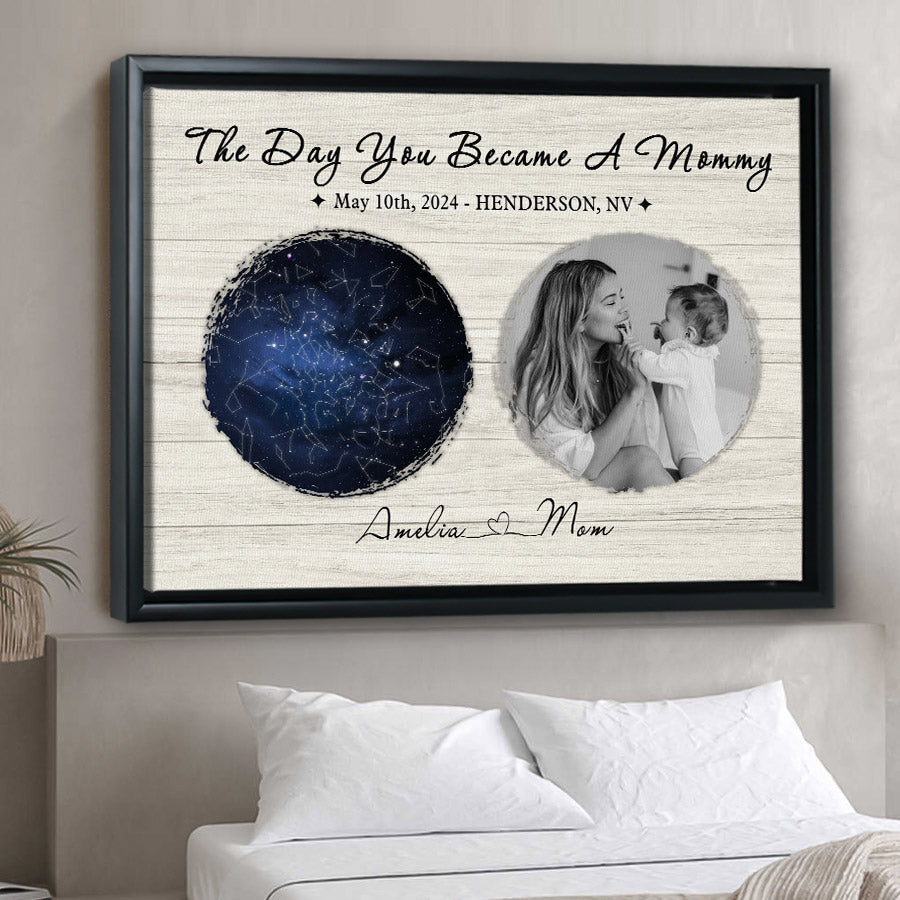 Mother’s Day Gifts For New Moms | Custom Star Map Canvas Prints For Mother’s Day