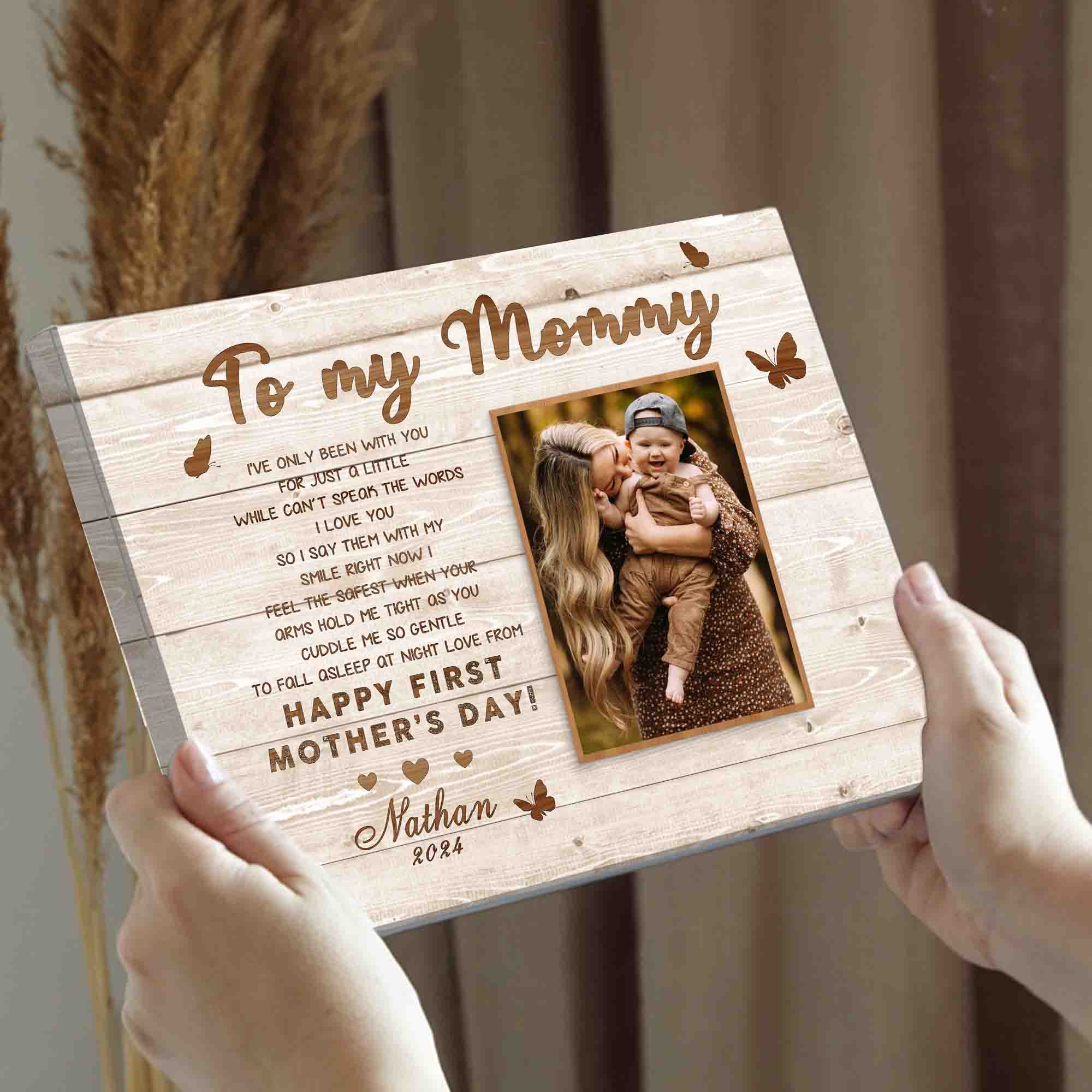 Mothers Day Gift For New Mom | Custom Photo Collage Canvas Mothers Day Gifts