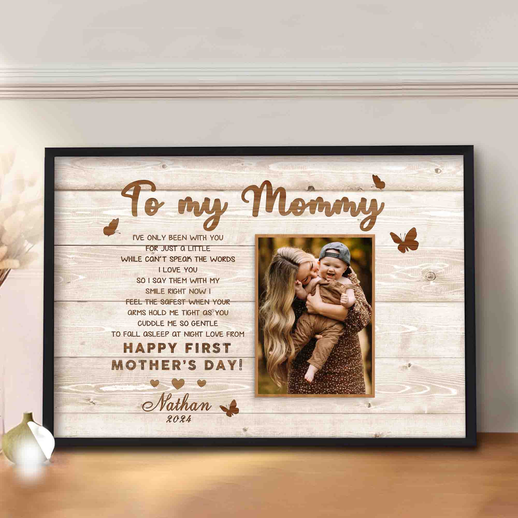 Mothers Day Gift For New Mom | Custom Photo Collage Canvas Mothers Day Gifts