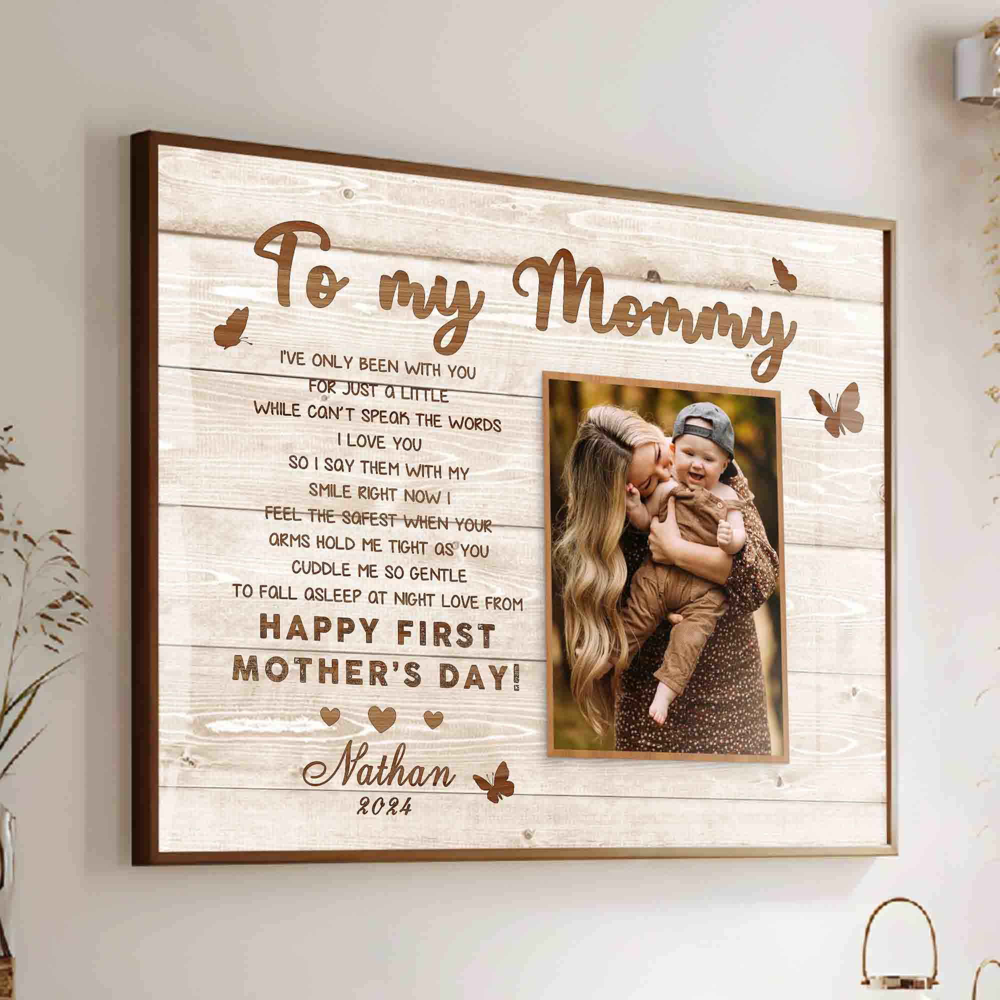 Mothers Day Gift For New Mom | Custom Photo Collage Canvas Mothers Day Gifts