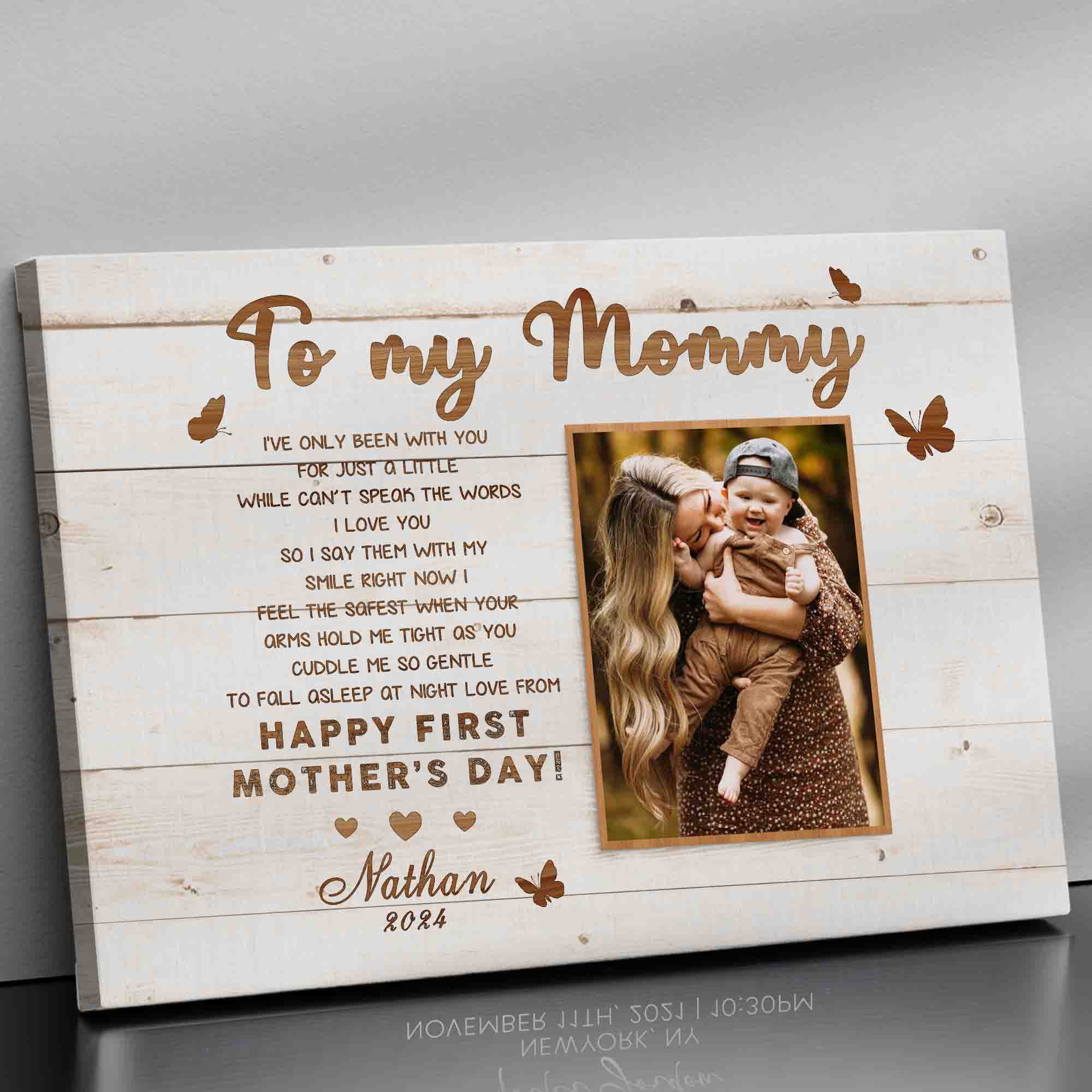 Mothers Day Gift For New Mom | Custom Photo Collage Canvas Mothers Day Gifts