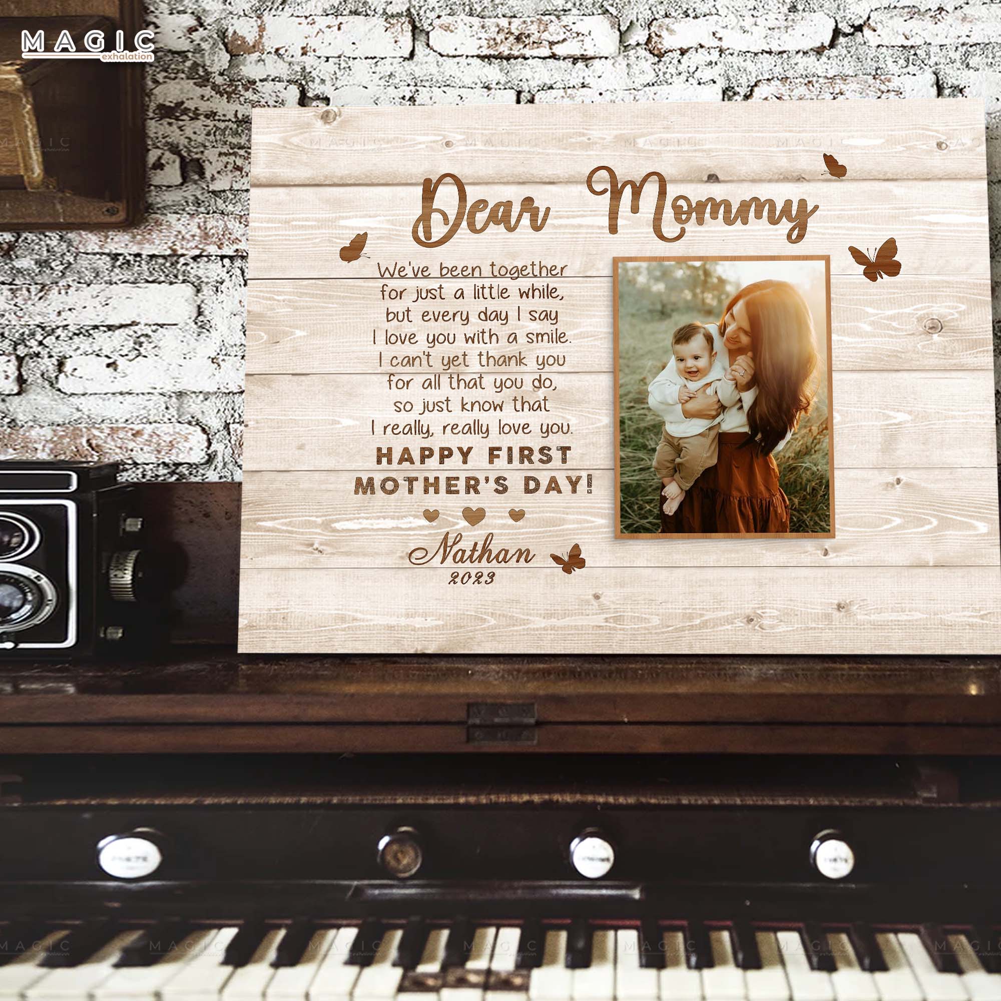 Mothers Day Gift For New Mom | Custom Photo Mothers Day Canvas Art