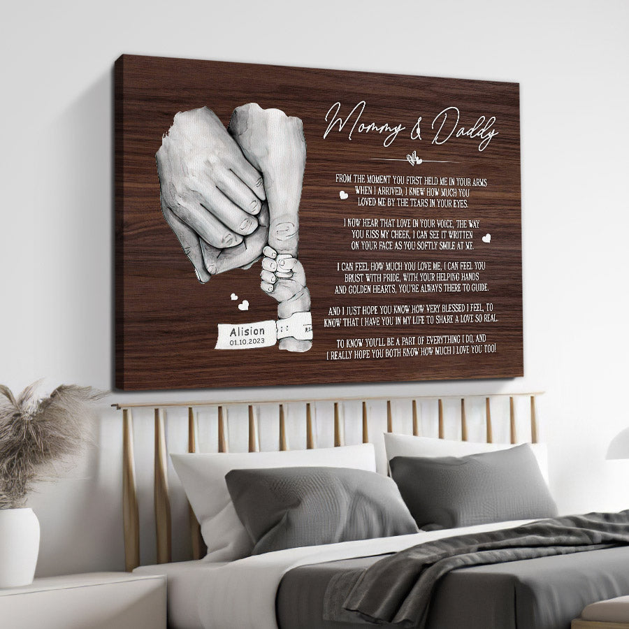 Mothers Day Gift For New Mom | Personalized Gift For New Mom Canvas Wall Art