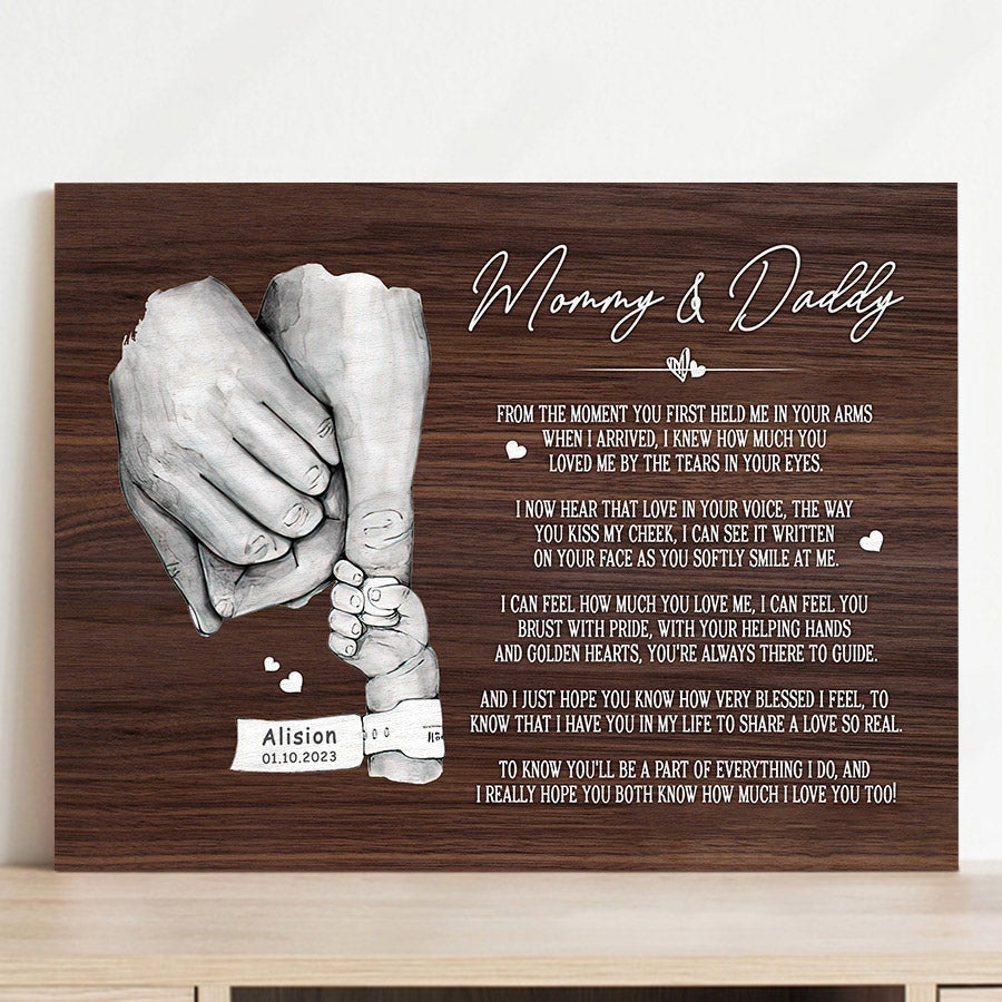 Mothers Day Gift For New Mom | Personalized Gift For New Mom Canvas Wall Art