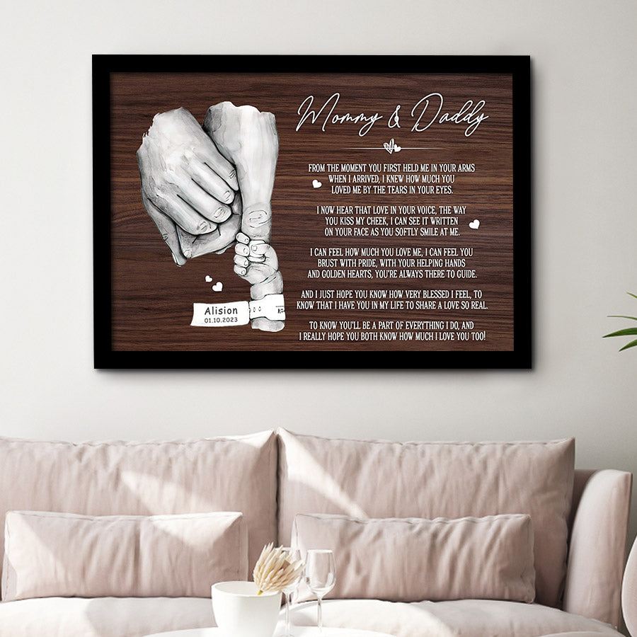 Mothers Day Gift For New Mom | Personalized Gift For New Mom Canvas Wall Art