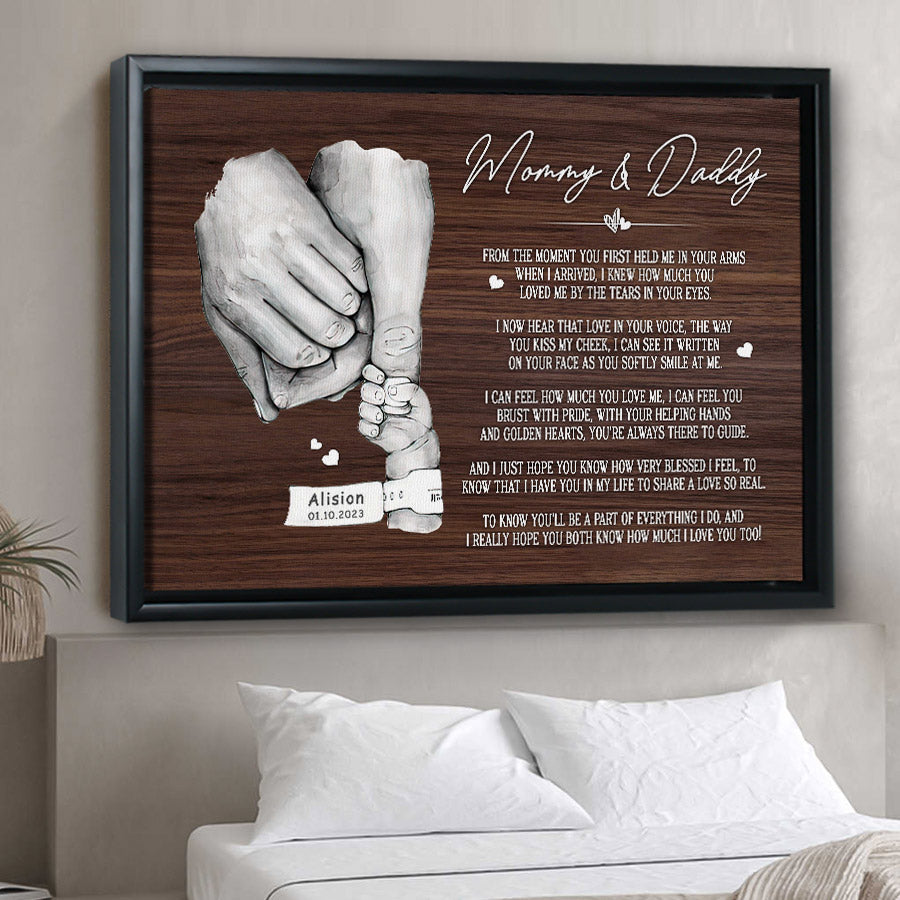 Mothers Day Gift For New Mom | Personalized Gift For New Mom Canvas Wall Art