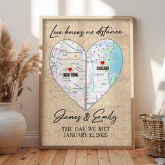 Personalised Boyfriend Valentines Gifts | Custom Map Prints