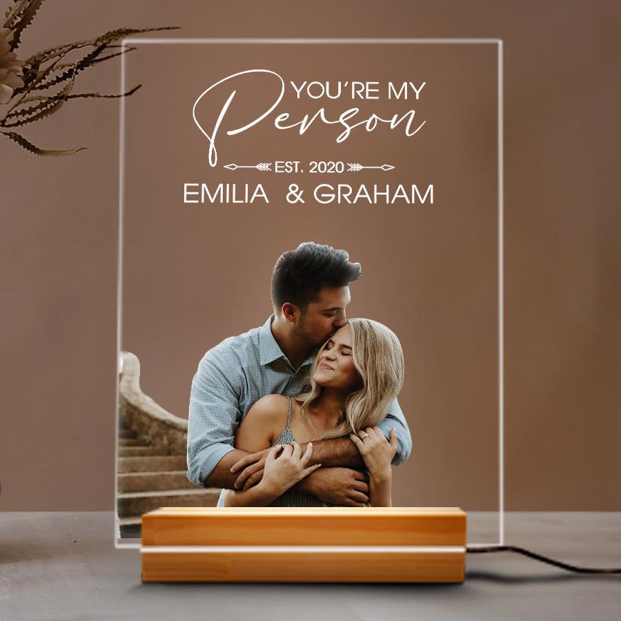 Personalised Boyfriend Valentines Gifts | Custom Photo Led Night Light
