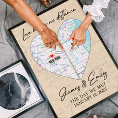 Personalised Boyfriend Valentines Gifts | Custom Map Prints