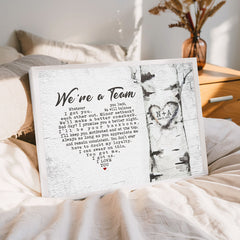 Personalised Boyfriend Valentines Gifts | Valentines Canvas Art Prints