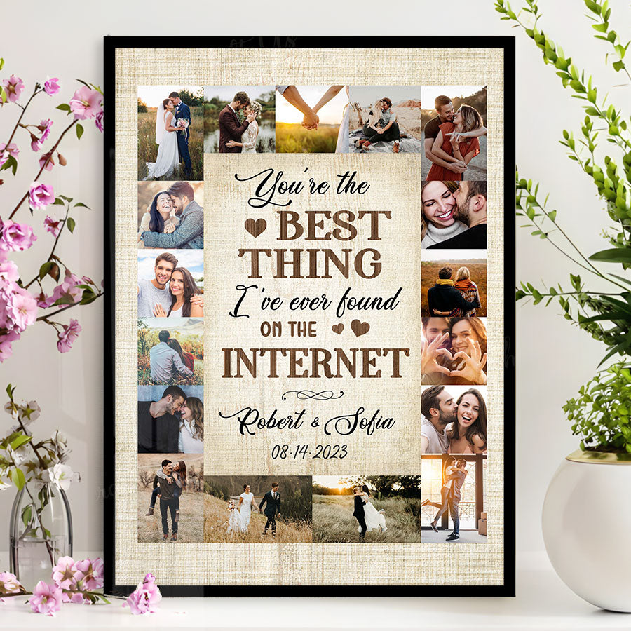 Personalised First Valentine Gift for Boyfriend | Custom Photo Canvas Prints