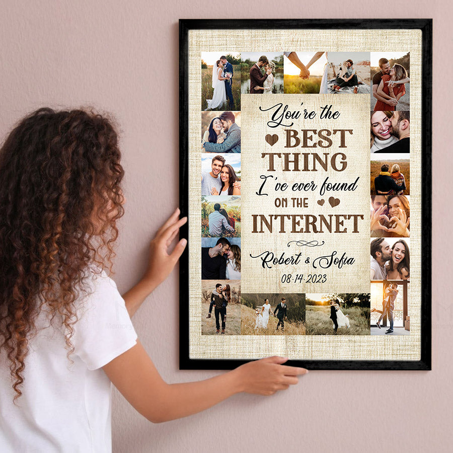 Personalised First Valentine Gift for Boyfriend | Custom Photo Canvas Prints