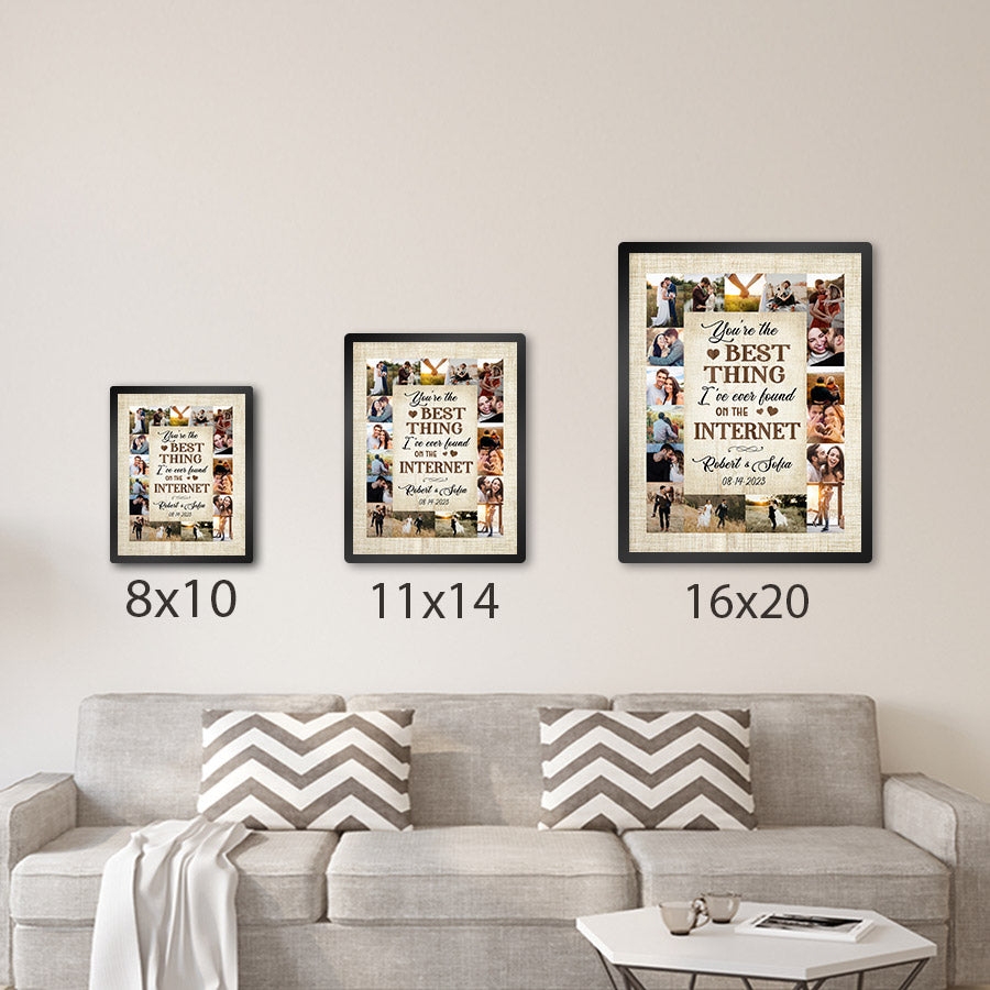 Personalised First Valentine Gift for Boyfriend | Custom Photo Canvas Prints