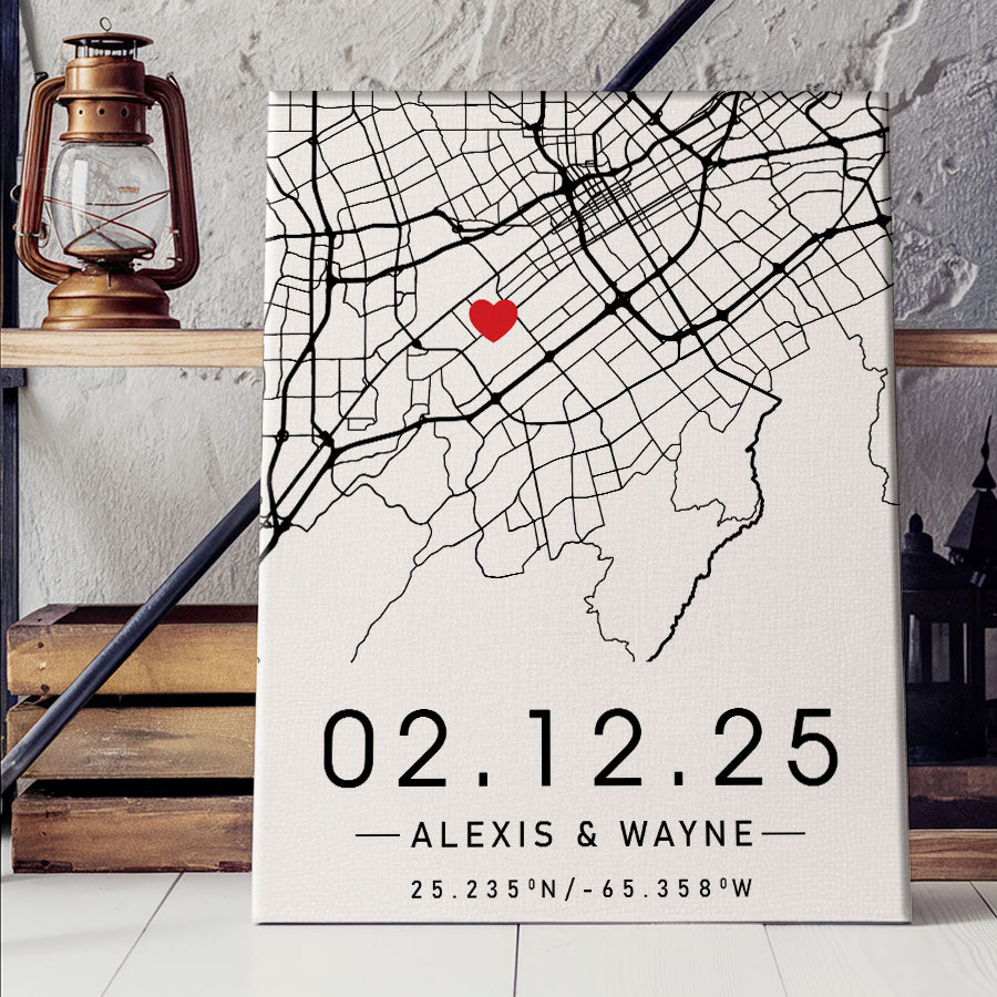 Personalised Gifts for Husband on Valentine’s Day | Custom Map Print