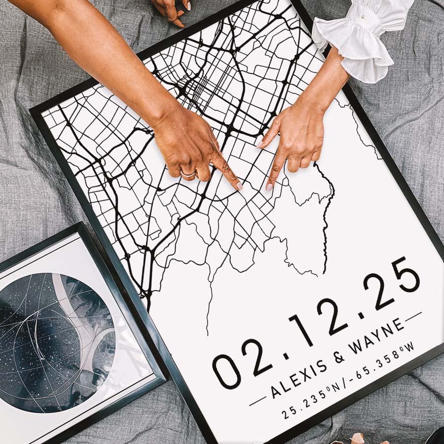 Personalised Gifts for Husband on Valentine’s Day | Custom Map Print