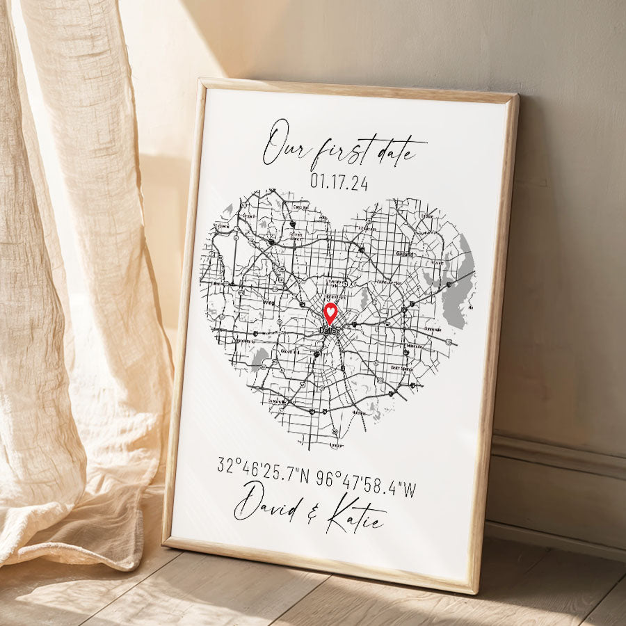 Personalised Gifts for Husband on Valentine’s Day | Custom Map Prints