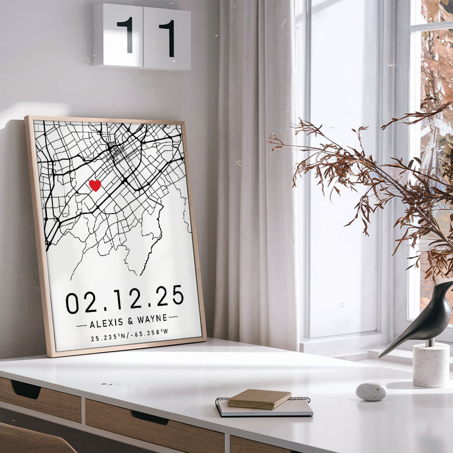 Personalised Gifts for Husband on Valentine’s Day | Custom Map Print