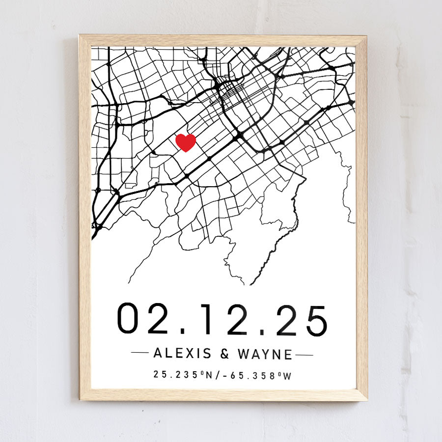Personalised Gifts for Husband on Valentine’s Day | Custom Map Print