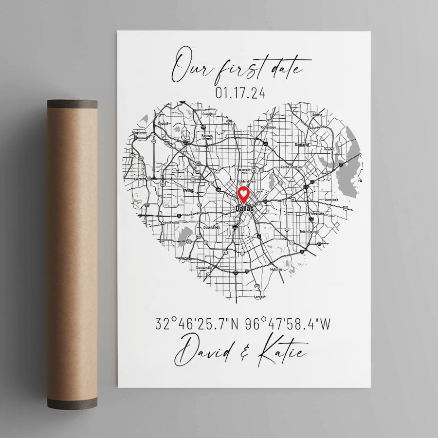 Personalised Gifts for Husband on Valentine’s Day | Custom Map Prints