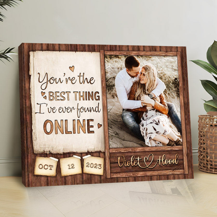Personalised Gifts Valentines | Custom Valentine’s Day Gifts for Him |Custom Couple Picture Canvas
