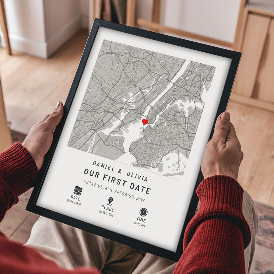 Personalised Valentine Gifts for Husband | Custom Map Prints