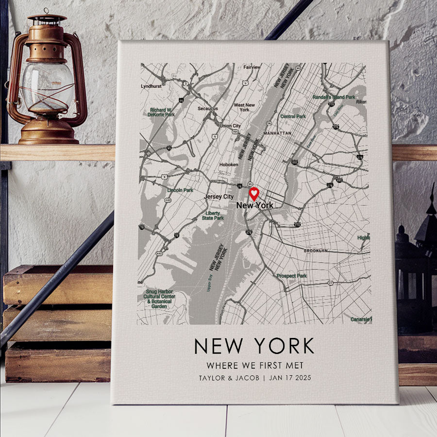 Personalised Valentine Gifts for Husband | Custom Map Print