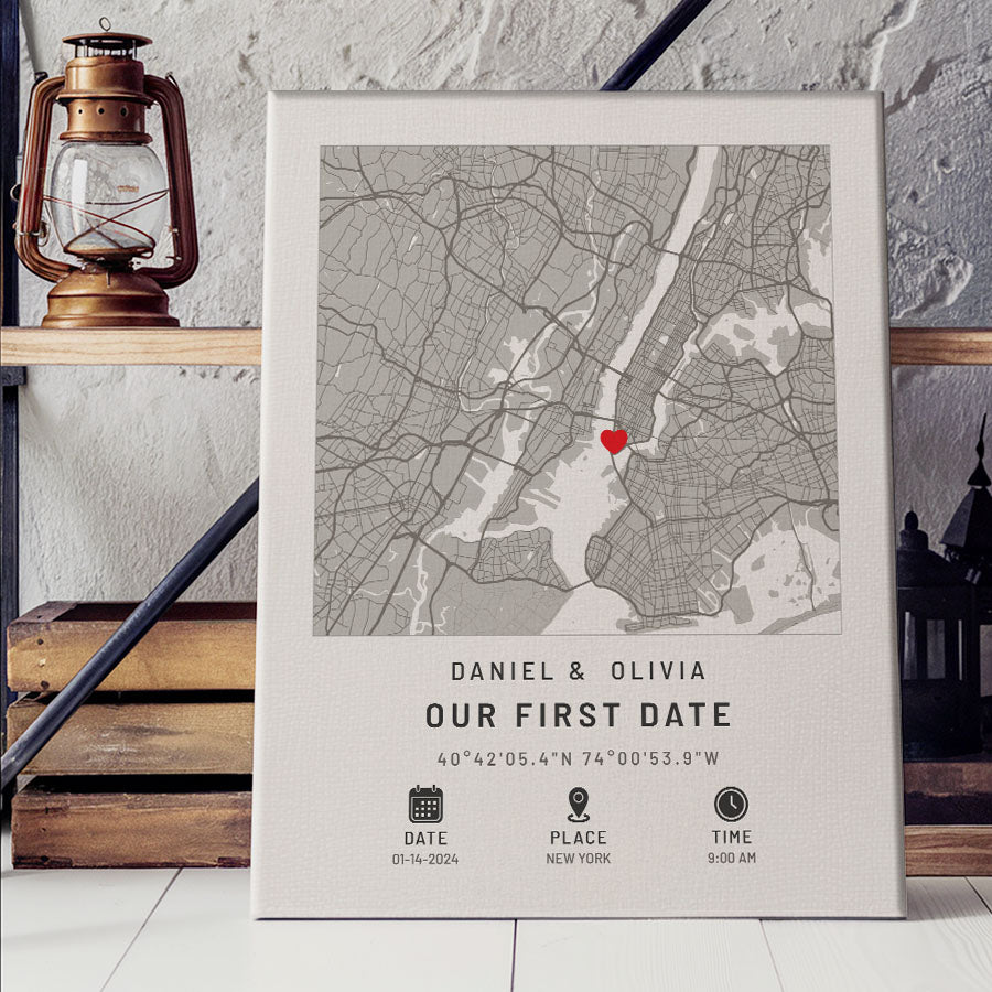 Personalised Valentine Gifts for Husband | Custom Map Prints
