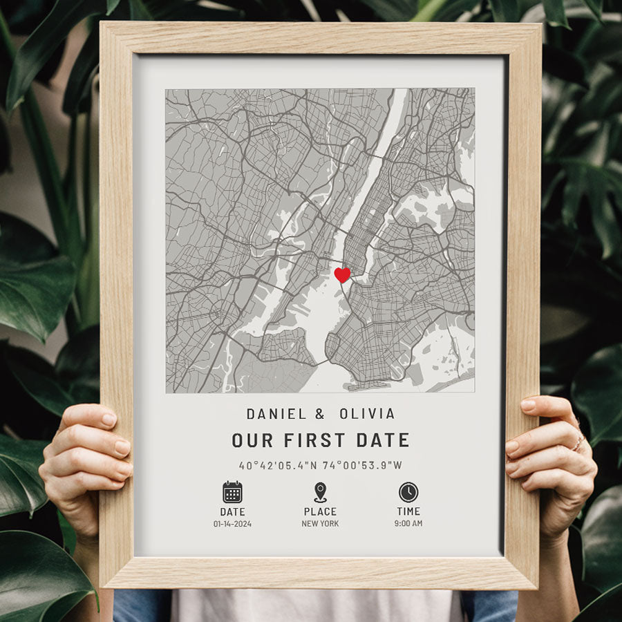 Personalised Valentine Gifts for Husband | Custom Map Prints