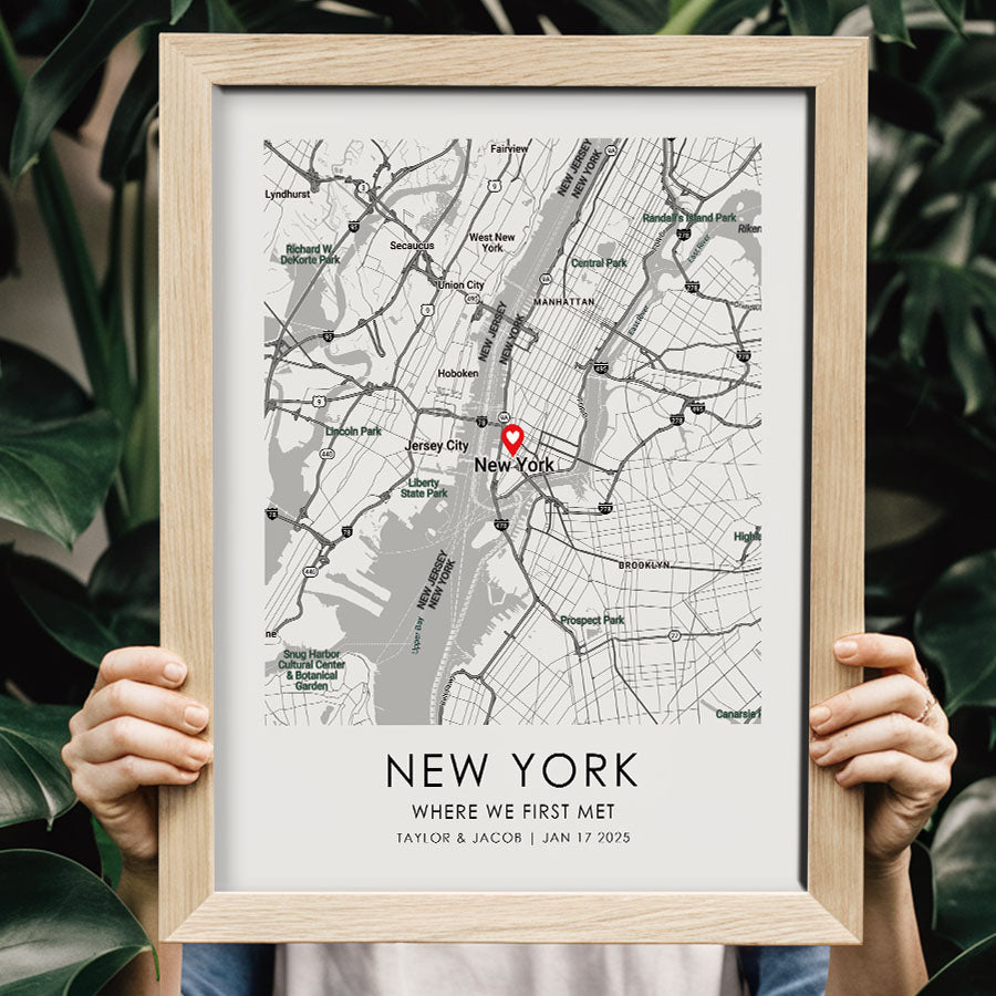 Personalised Valentine Gifts for Husband | Custom Map Print