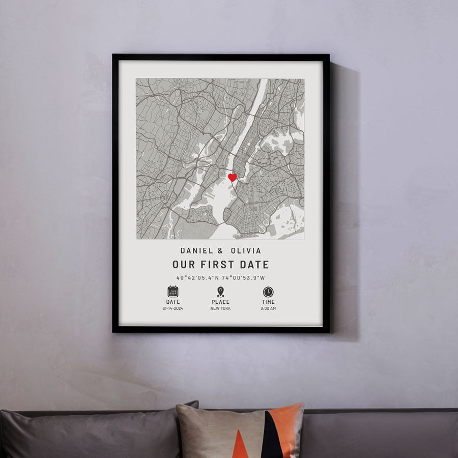 Personalised Valentine Gifts for Husband | Custom Map Prints