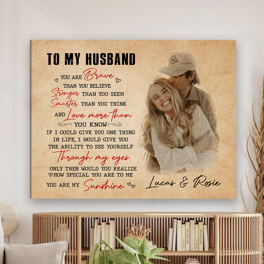 Personalised Valentine Gifts for Husband | Canvas Photo Prints Custom