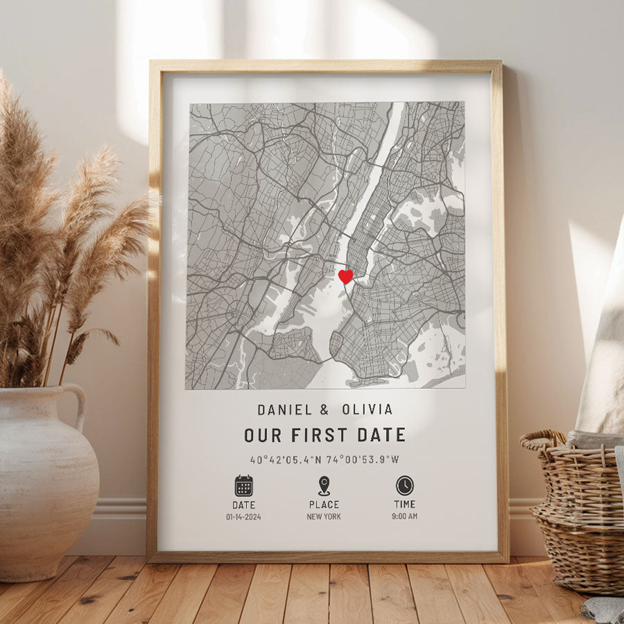 Personalised Valentine Gifts for Husband | Custom Map Prints