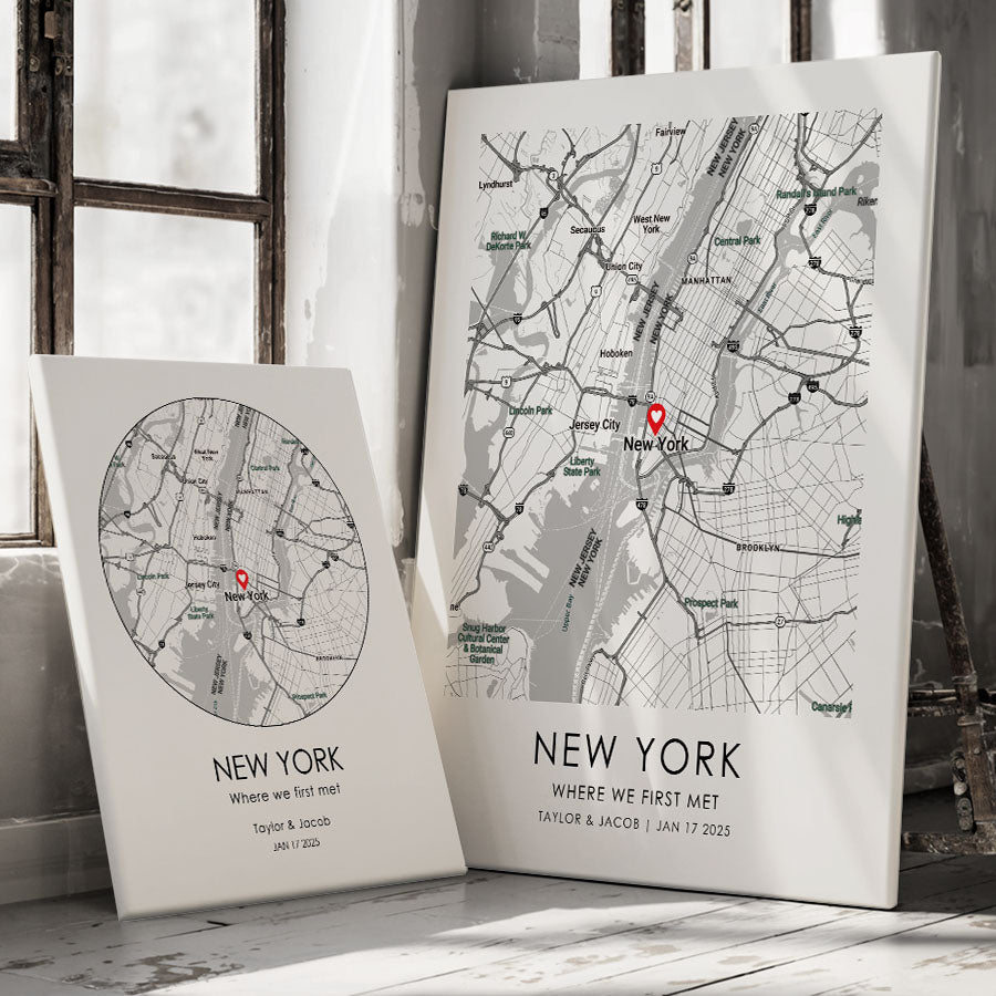Personalised Valentine Gifts for Husband | Custom Map Print