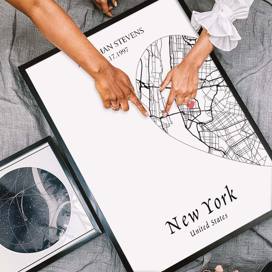 Personalised Valentine Gifts for Husband | Map Valentine