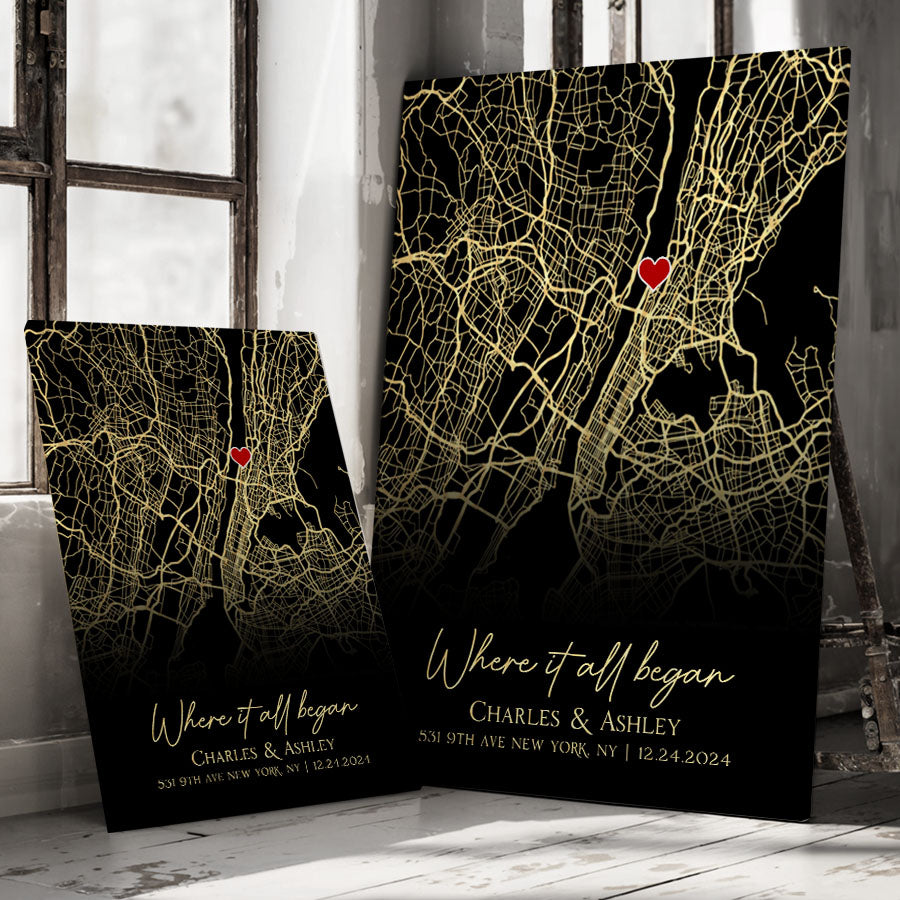 Personalised Valentine Gifts for Husband | Map Valentine's Day