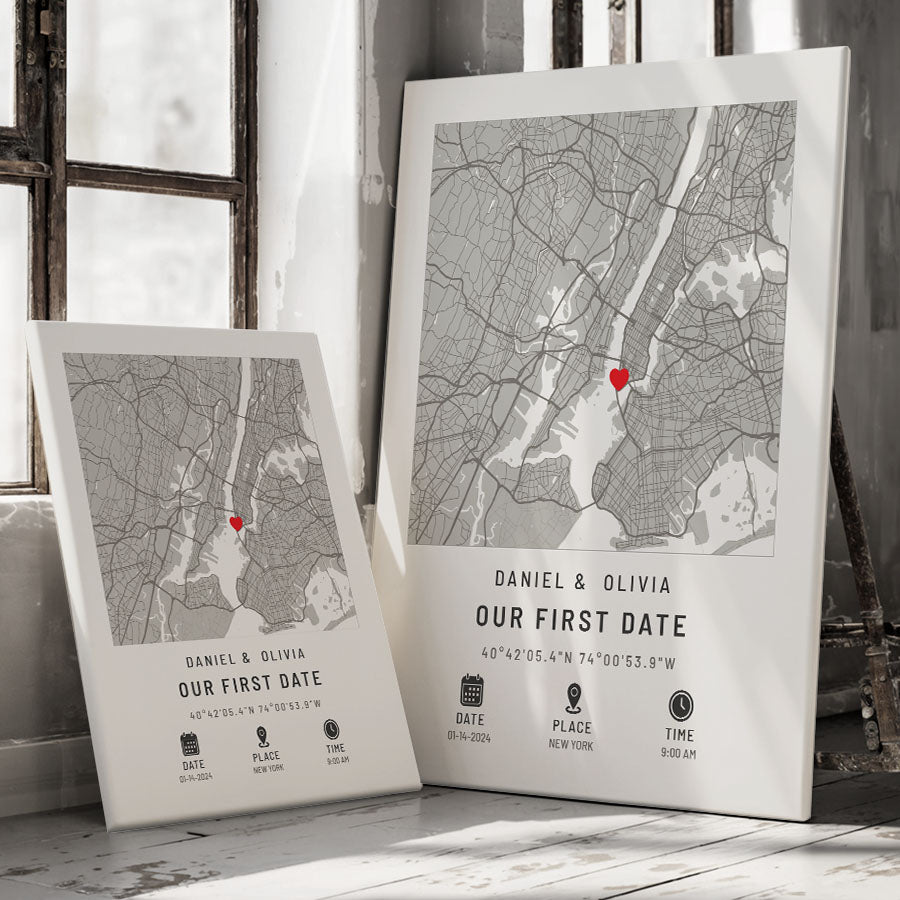 Personalised Valentine Gifts for Husband | Custom Map Prints